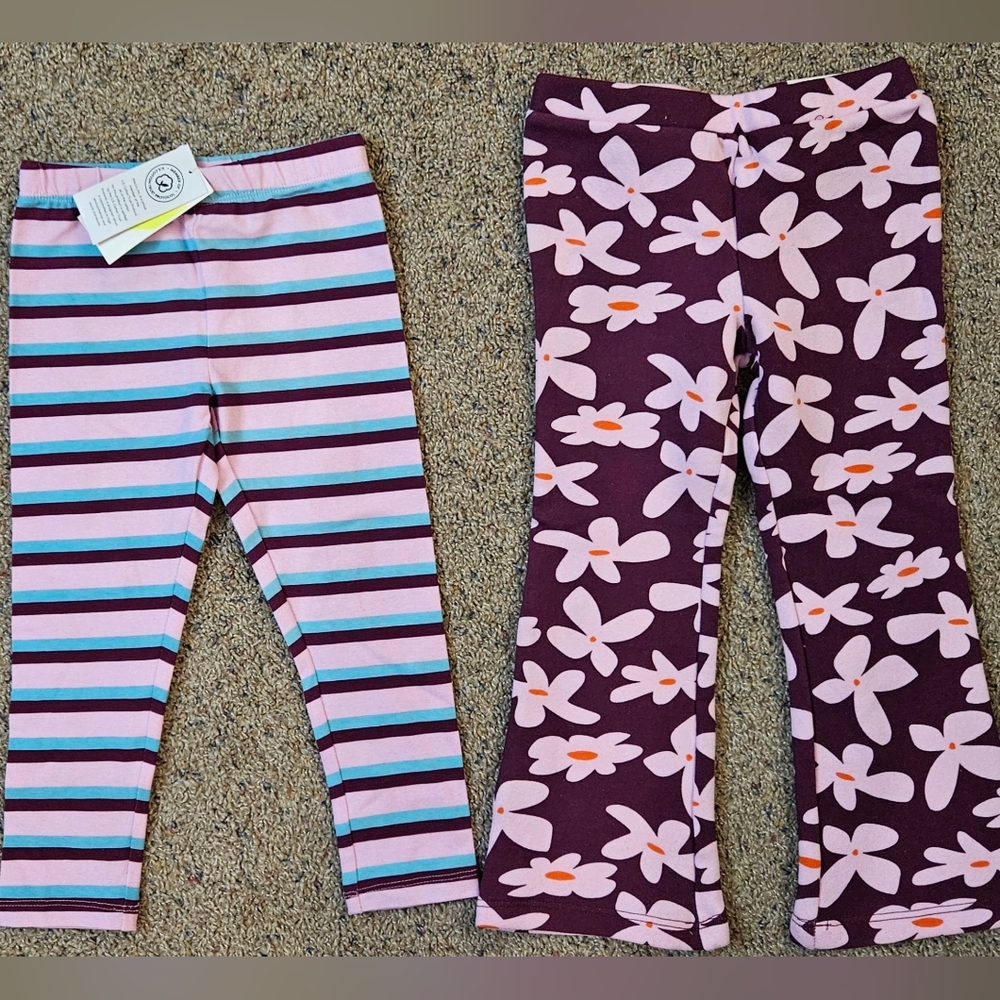 Epic Threads Magenta and Pink Floral Leggings